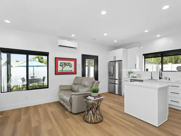 Living area inside the Thousand Oaks ADU, furnished and in use.