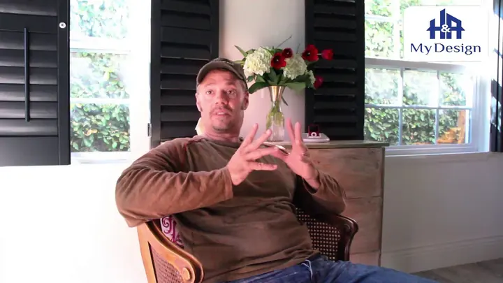 Dave, an H&A My Design homeowner, speaking to camera in his finished home.